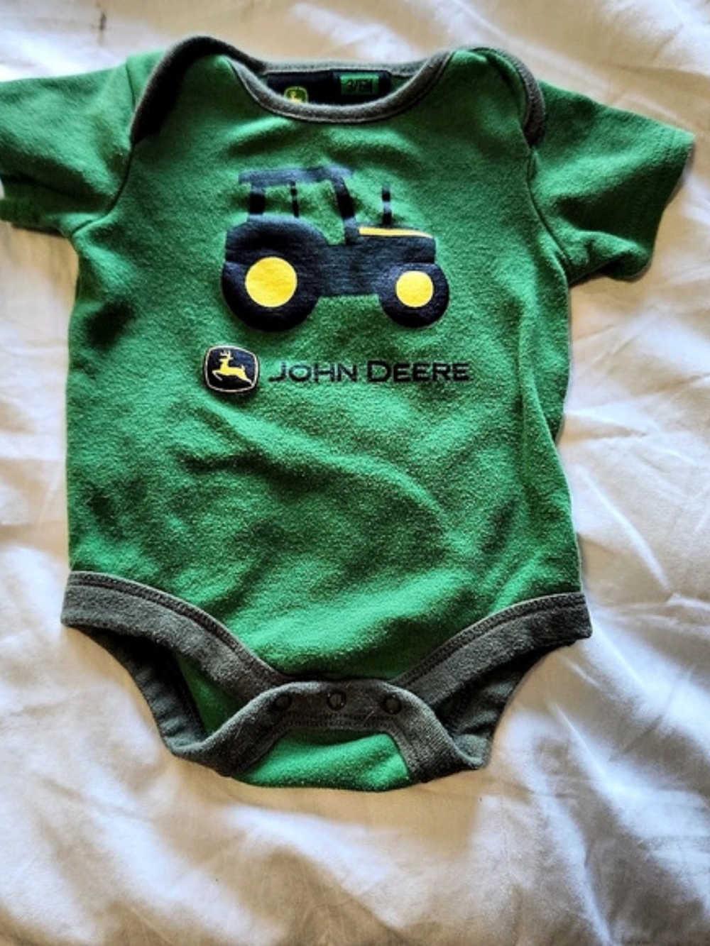 John Deere Baby Bodysuit Green Baby 3-6M